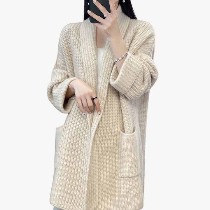 Drune | Damen Lange Strickcardigan Pullover