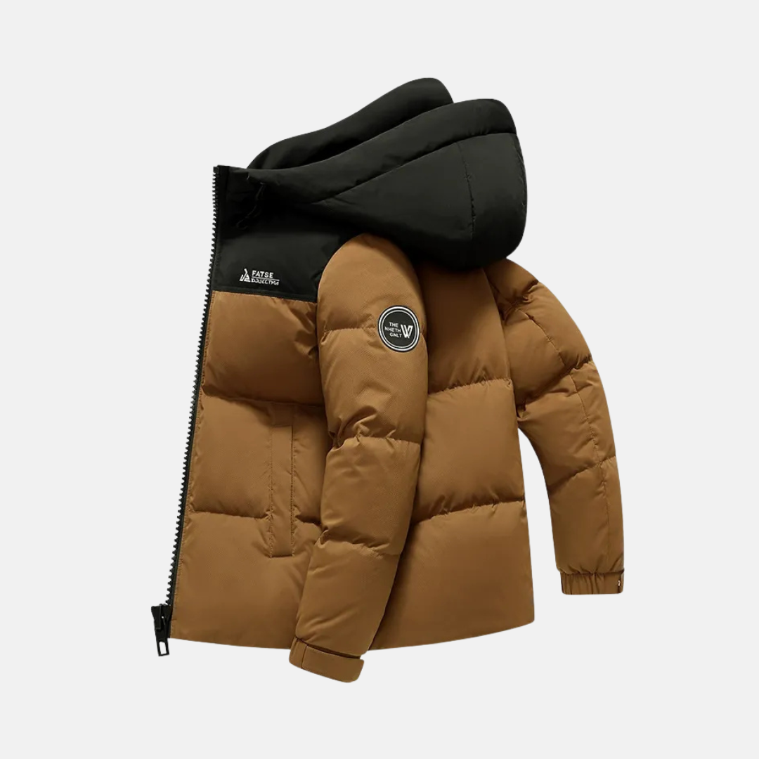 Drune | Kapuzen Pufferjacke Gestepptes Winter Pufferjacke