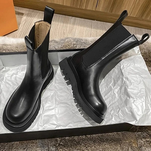 Drune | Stiefel Leder Mid Calf Haltbare Sohle Bequeme Passform