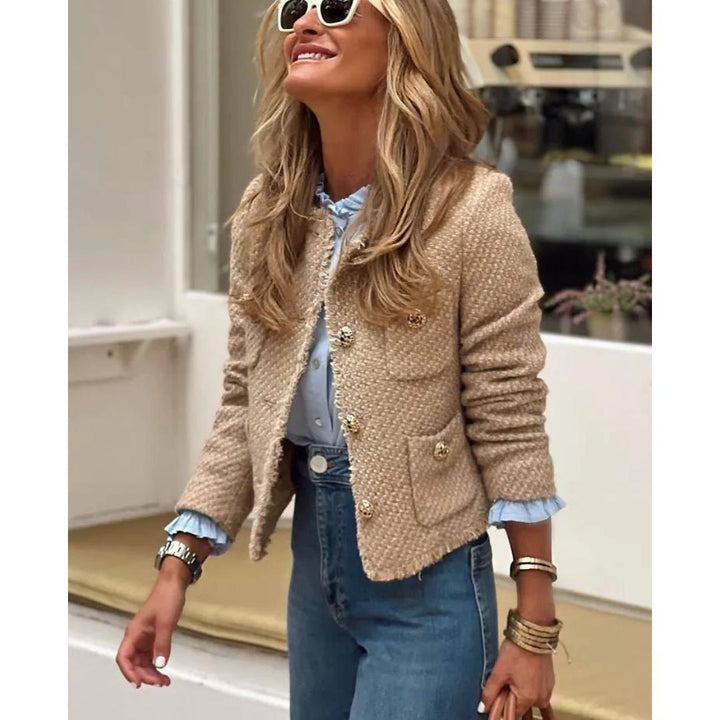 Drune | Button-Front Tweed-Jacke - Boxy Fit - Elegante Alltagslage