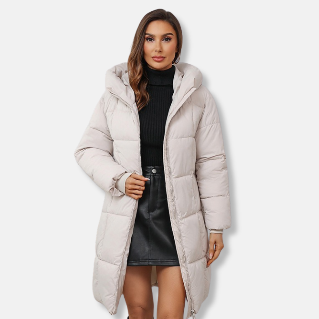 Drune | Damen Padded Coat – Slim Fit – Mittellang – Gequiltete Kapuzen-Isolierte Oberbekleidung