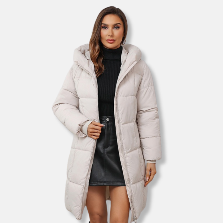 Drune | Damen Padded Coat – Slim Fit – Mittellang – Gequiltete Kapuzen-Isolierte Oberbekleidung
