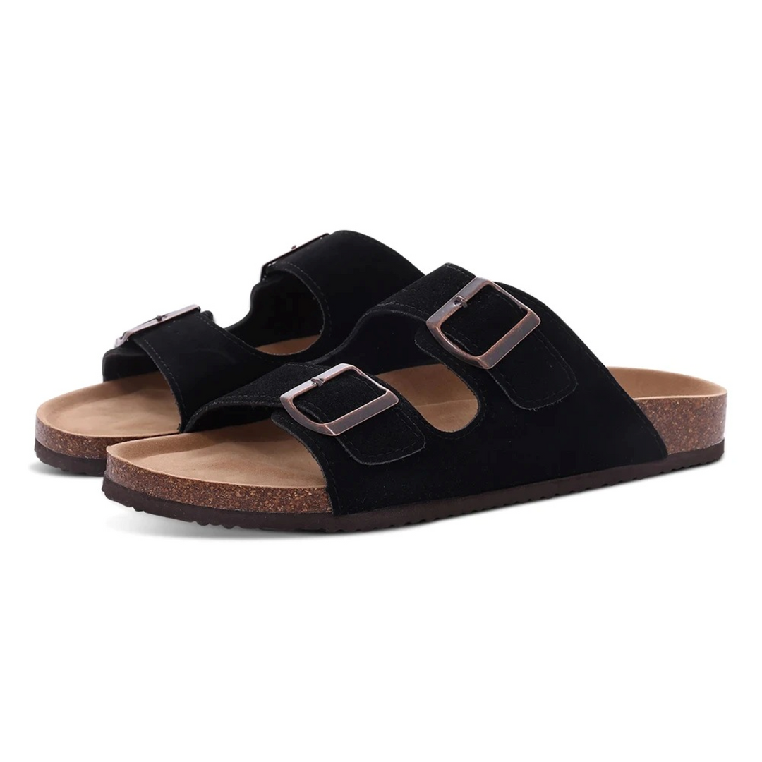 Drune | Wildleder Damen Sandalen Mit Doppeltem Riemen