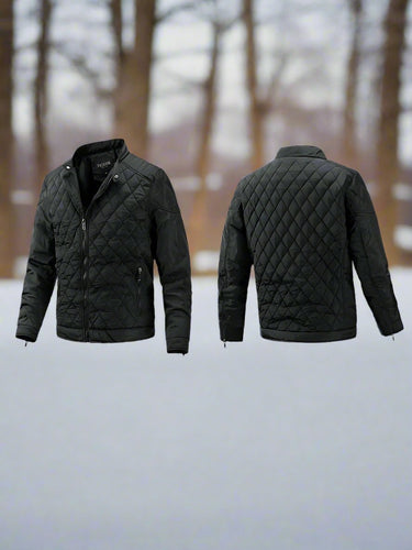 Drune | Gep Padded Jacke Diamant Gesteppt Stehkragen Reißverschluss Slim Fit
