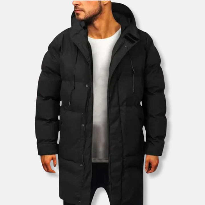 Drune | Gestepptes Pufferjacke Kapuzenjacke in Knielänge