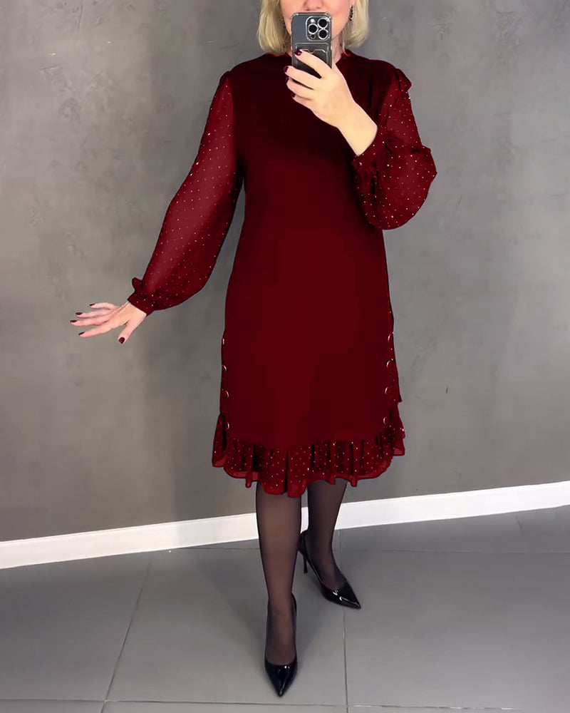 Drune | Kleid mit Langen Ärmeln und Punkten