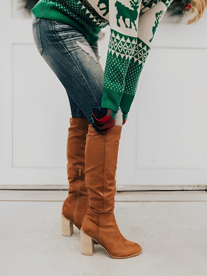 Drune | Elegante Hohe Stiefel mit Absatz