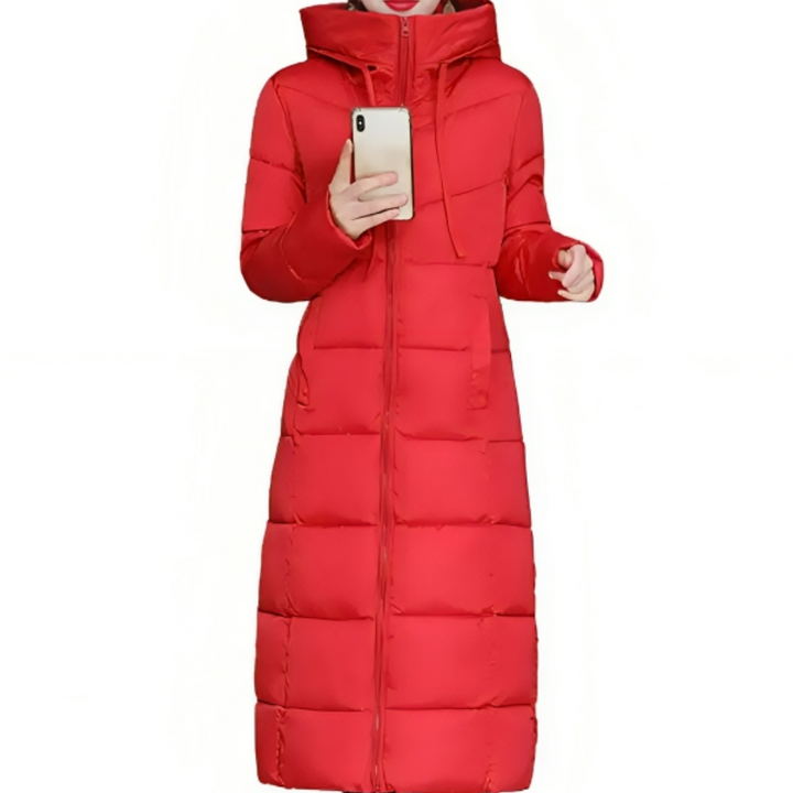 Drune | Lange Gewattete Winterjacke Mit Kapuze Für Damen