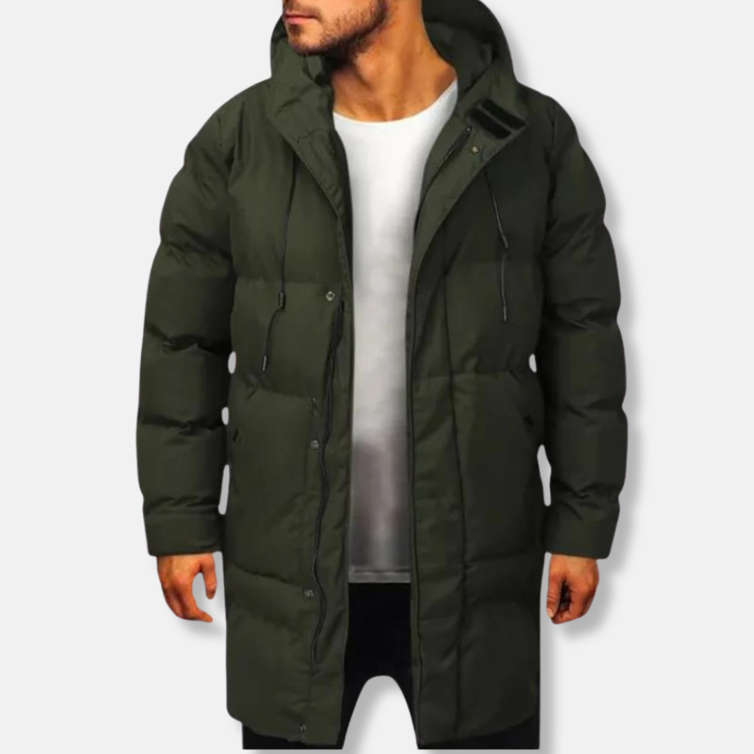 Drune | Isolierte Pufferjacke mit Kapuze mittellang