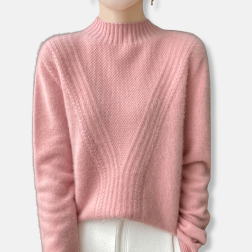 Drune | Pullover Sweater - Wollmischung - Lockere Passform - Halbhochelastischer Kragen - Rippstrick