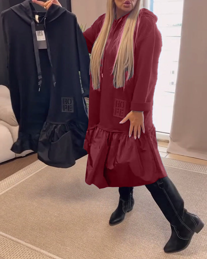 Drune | Kleid mit Langen Ärmeln und Kapuze