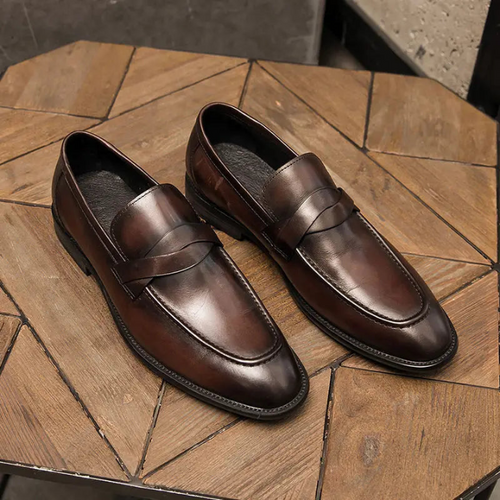Drune | Herren Lässig Leder Slipper Leder Slipper Für Männer