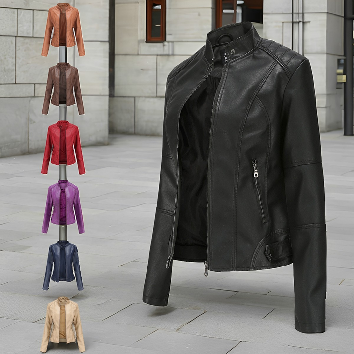 Drune | Stylische, Slim Fit Lederjacke für Frauen