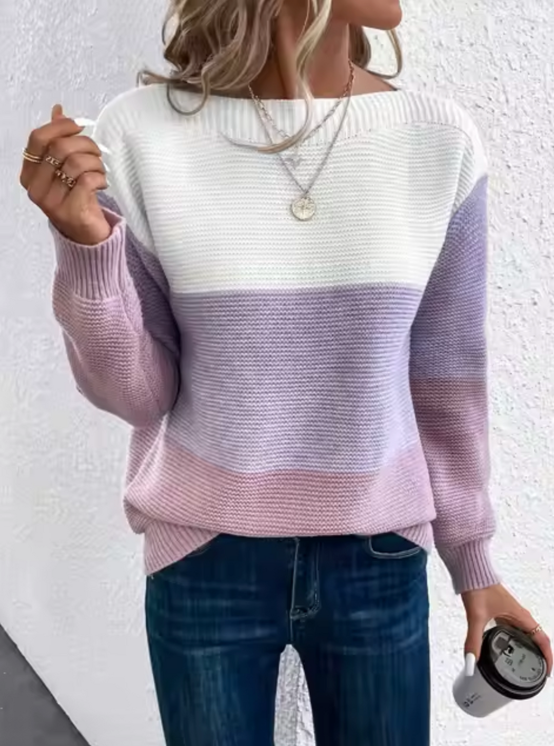 Drune | Tricolor Strickpullover