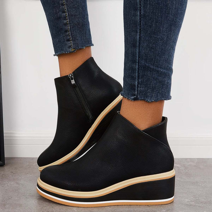 Drune | Stilvolle Stiefeletten mit Zipper und Plateau