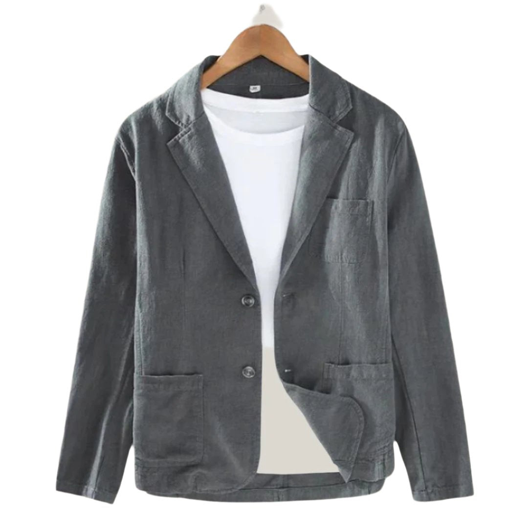Drune | Herren Eleganter Italienischer Leinenblazer Charmante Jacke Für Männer