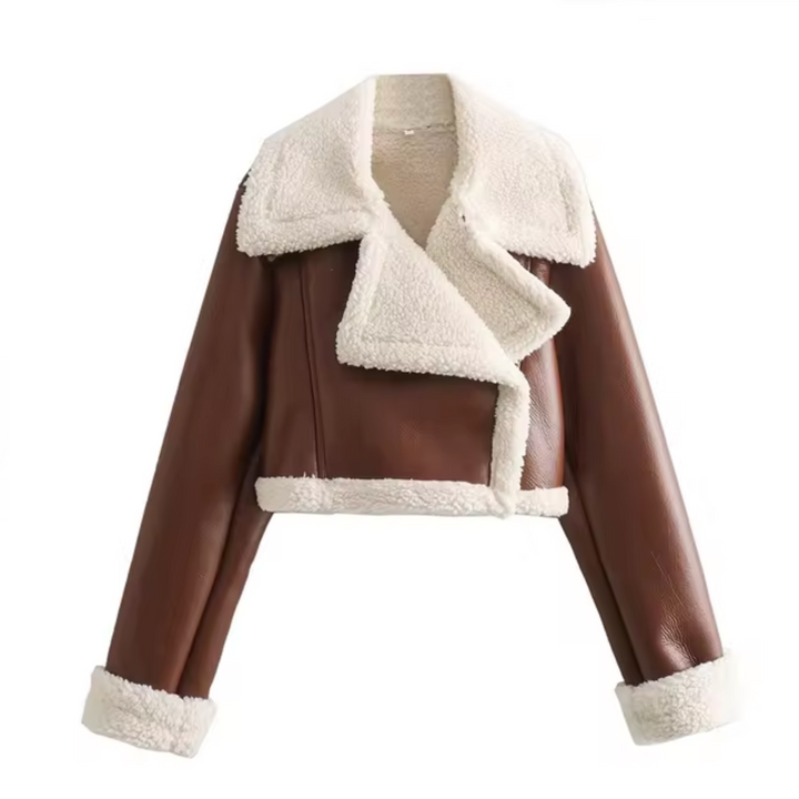 Drune | Kurze Kunstlederjacke