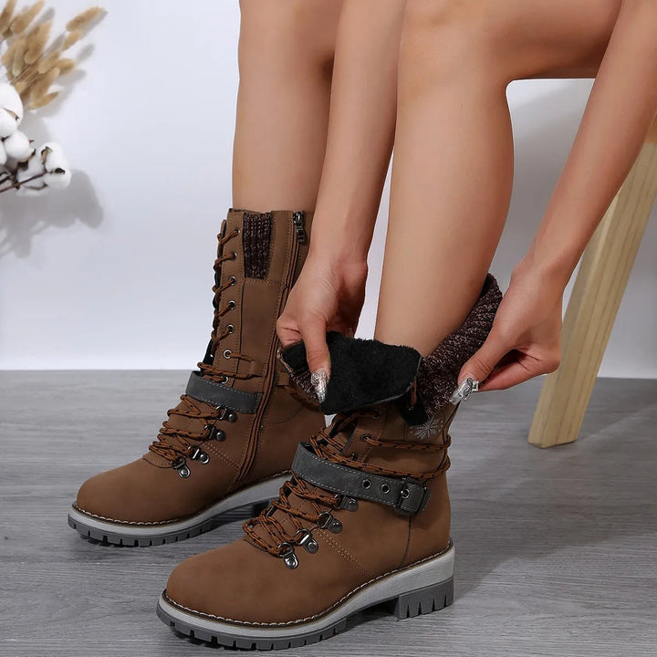 Drune | Warme Baumwolle Hohe Schneestiefel