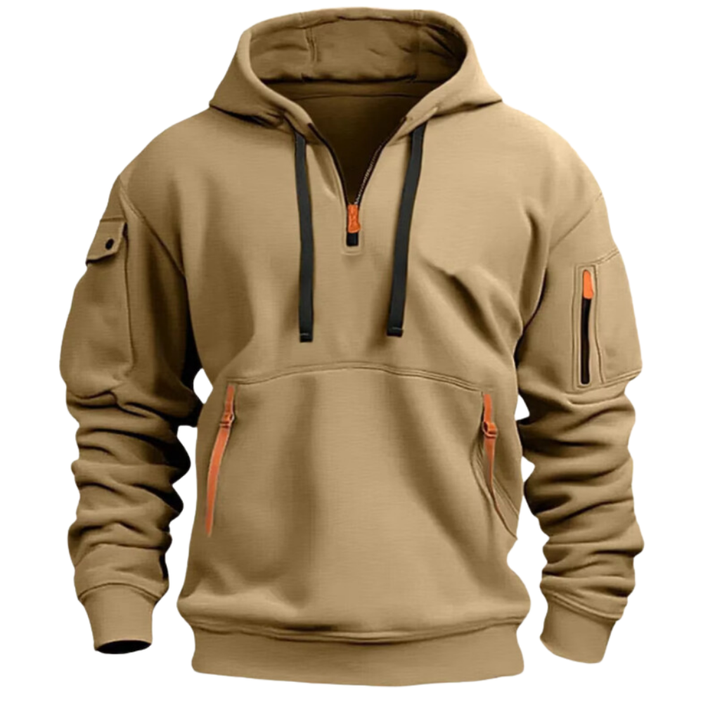 Drune | Kapuzenshirt mit Reißverschlüssen Weich und Praktisch Perfekt Für Outdoor-aktivitäten