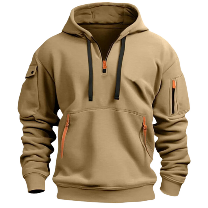 Drune | Kapuzenshirt mit Reißverschlüssen Weich und Praktisch Perfekt Für Outdoor-aktivitäten