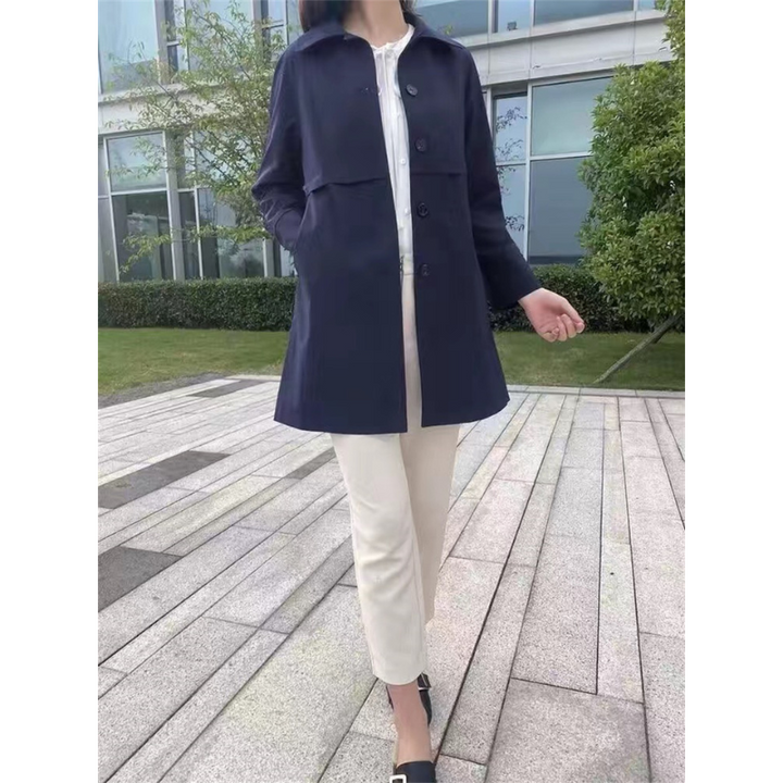 Drune | Stylischer Einreihiger Kurzer Trenchcoat für Damen