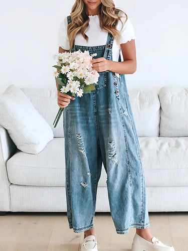 Drune | Ärmelloser Lockere Denim Overall