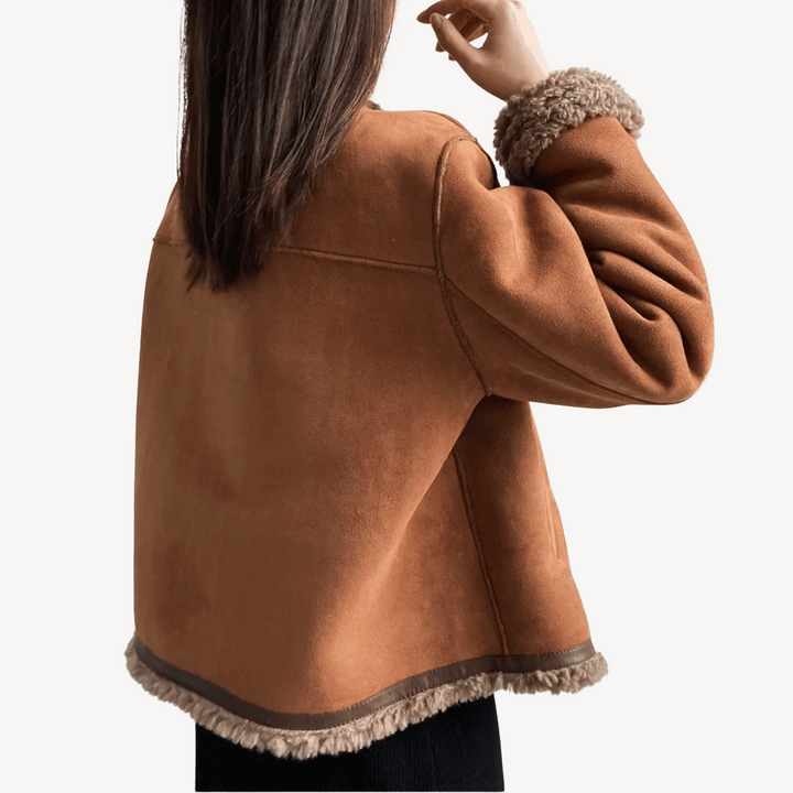 Drune | Damen Kunstpelzbesatz Fleecegefütterte Jacke