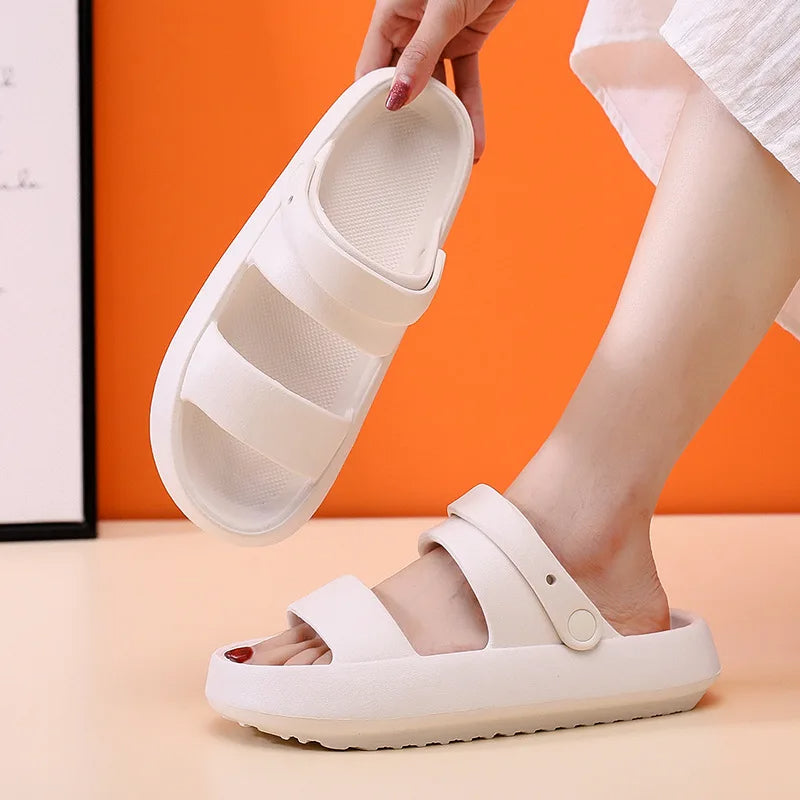 Drune - Orthopädische Sandalen | Comfort Plus Pantoletten mit Doppelriemen | Gepolsterte, lässige Slip-On-Sandalen