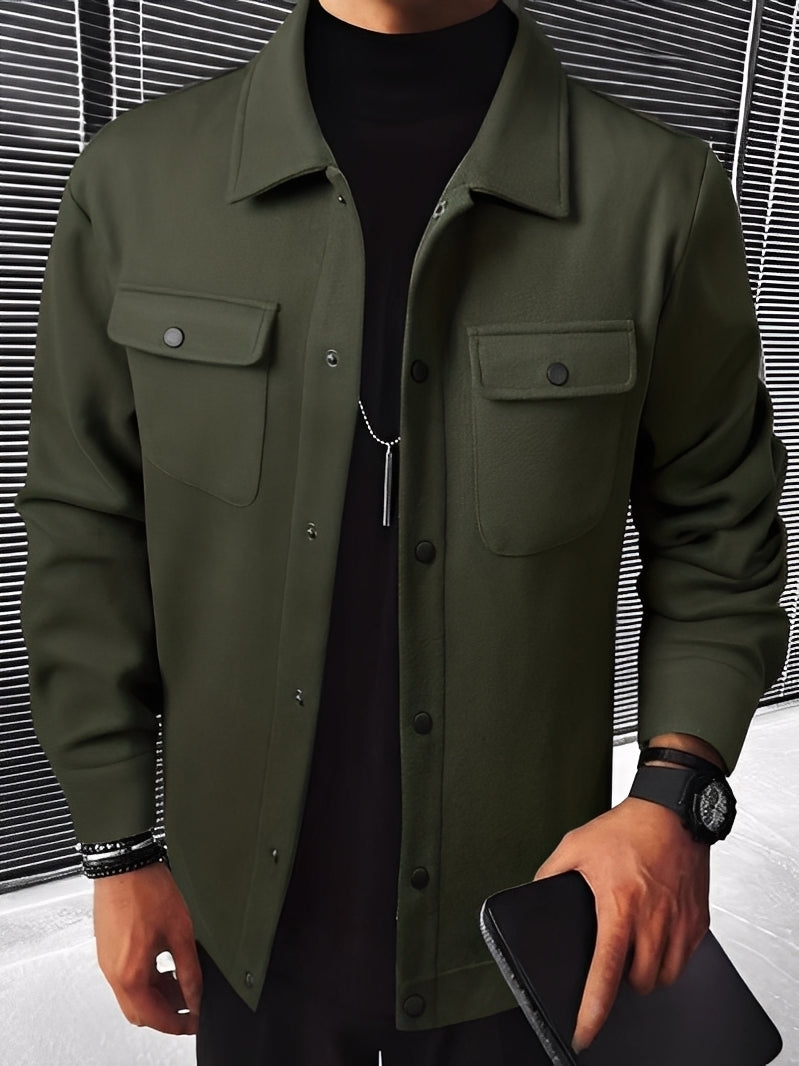 Drune | Lässige Karierte Jacke mit Taschen für Herren