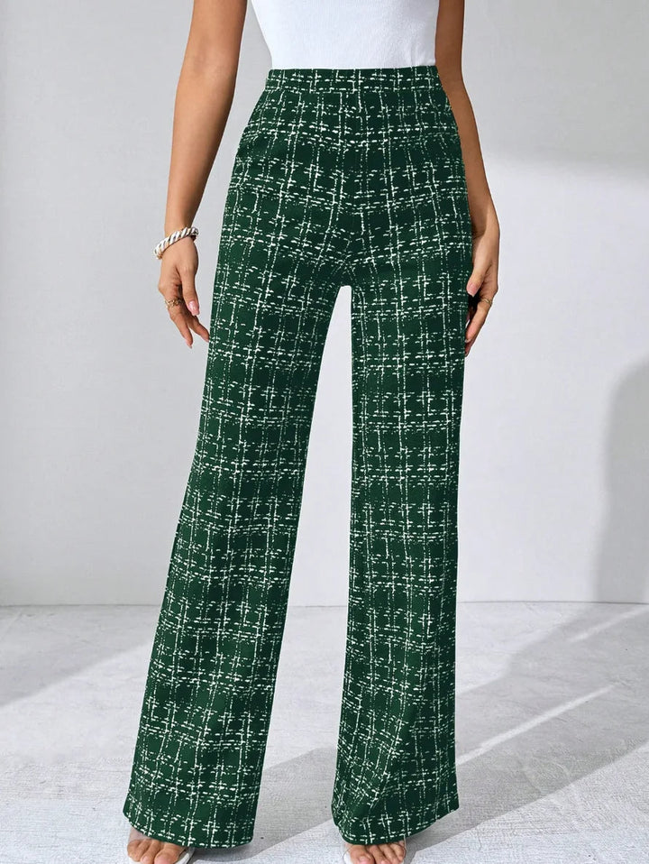Drune | Tweed Plaid Glockenhose