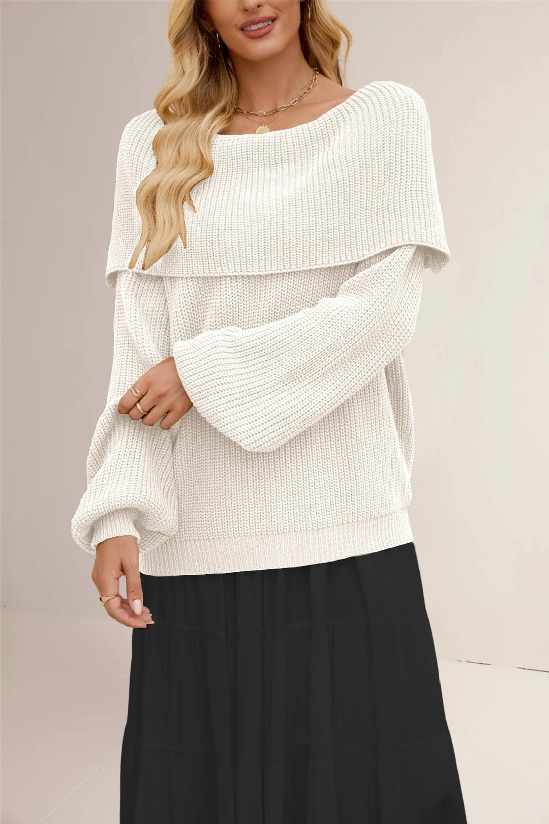 Drune | Off-Shoulder Strickpullover