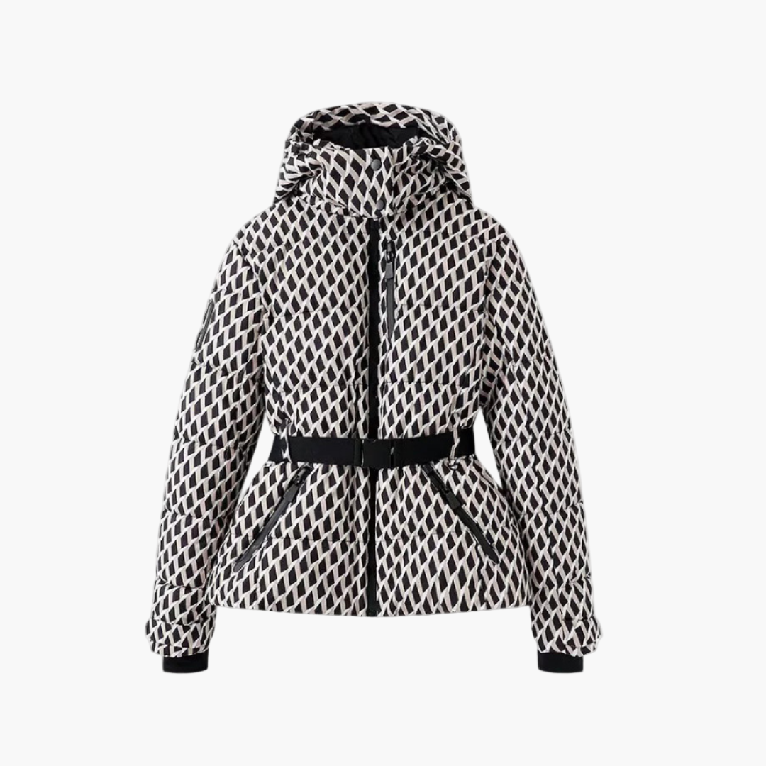Drune | Steppjacke mit Gürtel und Kapuze - Elegante, Wasserabweisende Winterjacke für Alltag und Outdoor