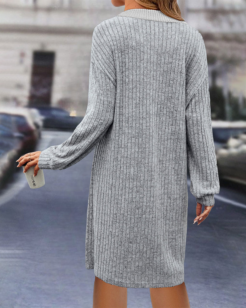 Drune | Damenkleid mit Klassischem Rundhalsausschnitt