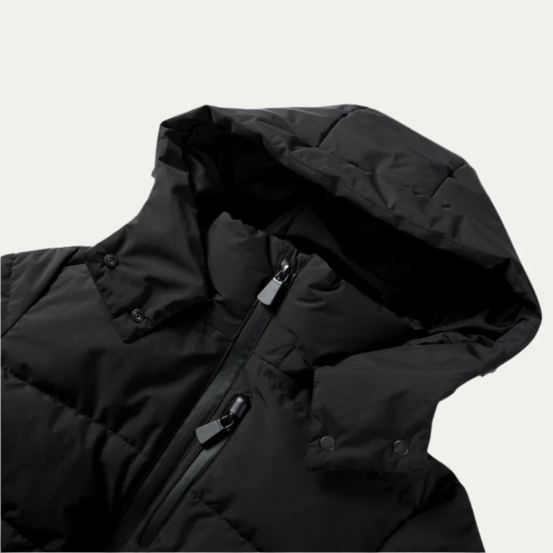 Drune | Winterjacke - Skijacke - Schwarz Gefüttert & Mit Gürtel