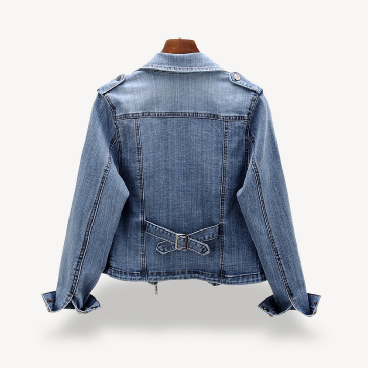 Drune | Denim Bikerjacke für Damen