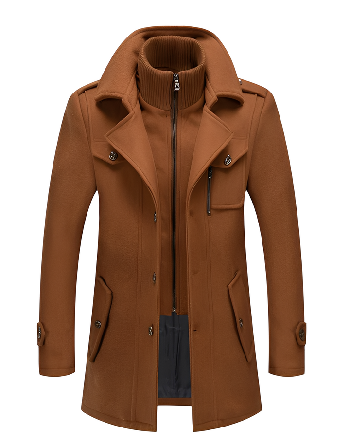 Drune | Stylische Jacke mit doppeltem Kragen für Männer