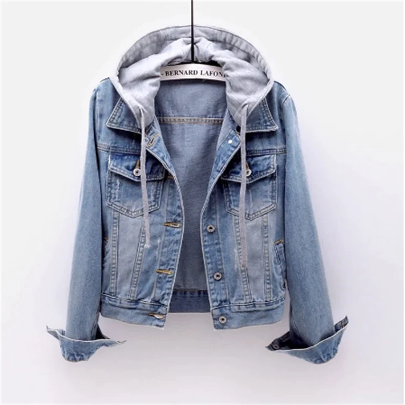 Drune | Jeansjacke mit Kapuze