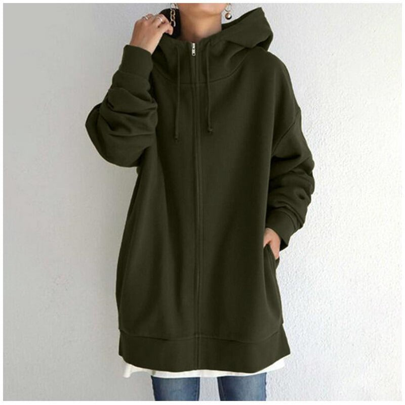 Drune | Fleece-Hoodie mit Reißverschluss