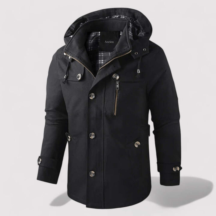 Drune | Herren wasserdichte Winterjacke mit Kapuze
