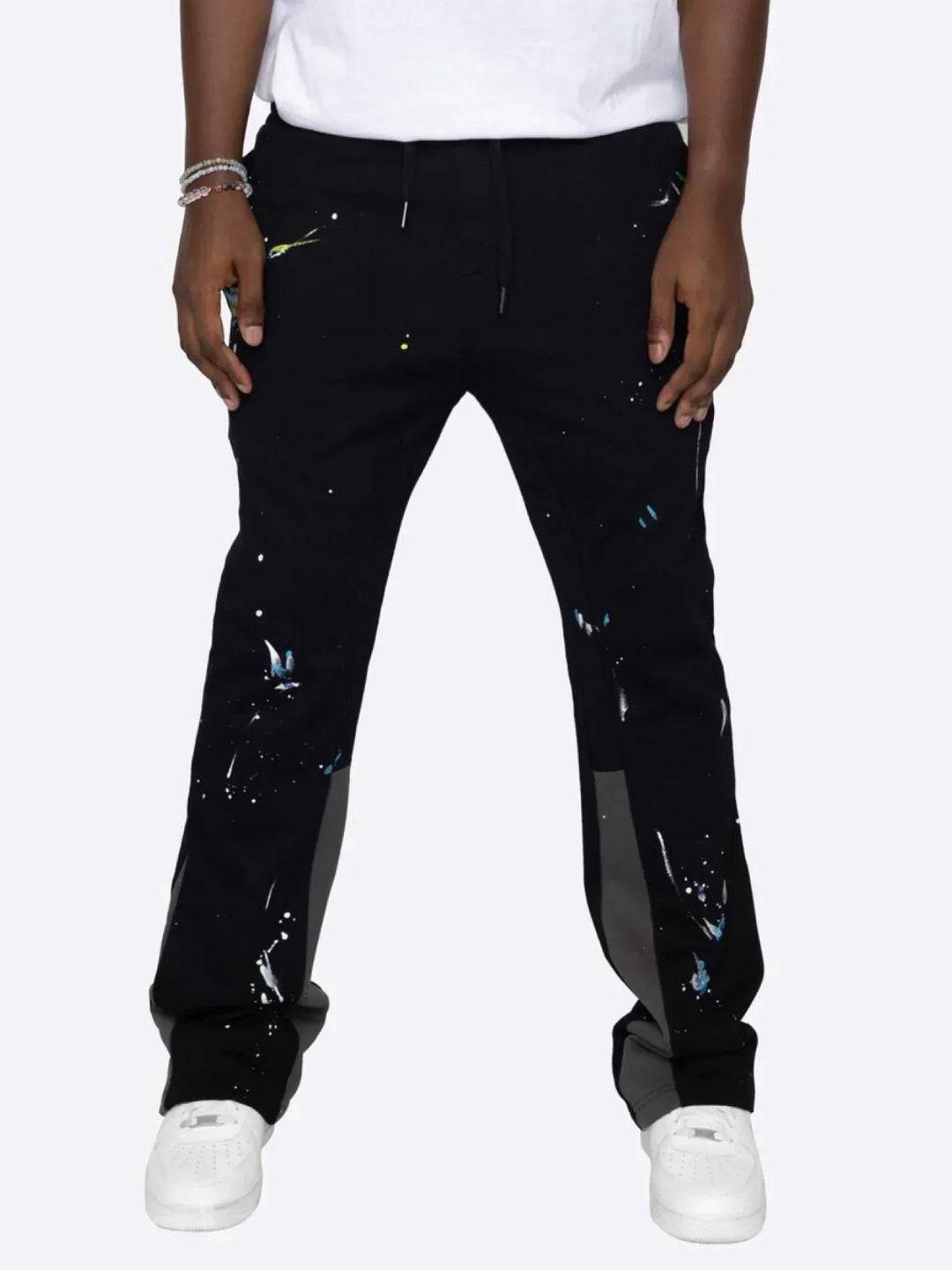 Drune | Farbspritzer Flare Sweatpants