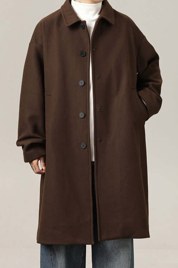 Drune | Männer klassischer oversized Wollmantel