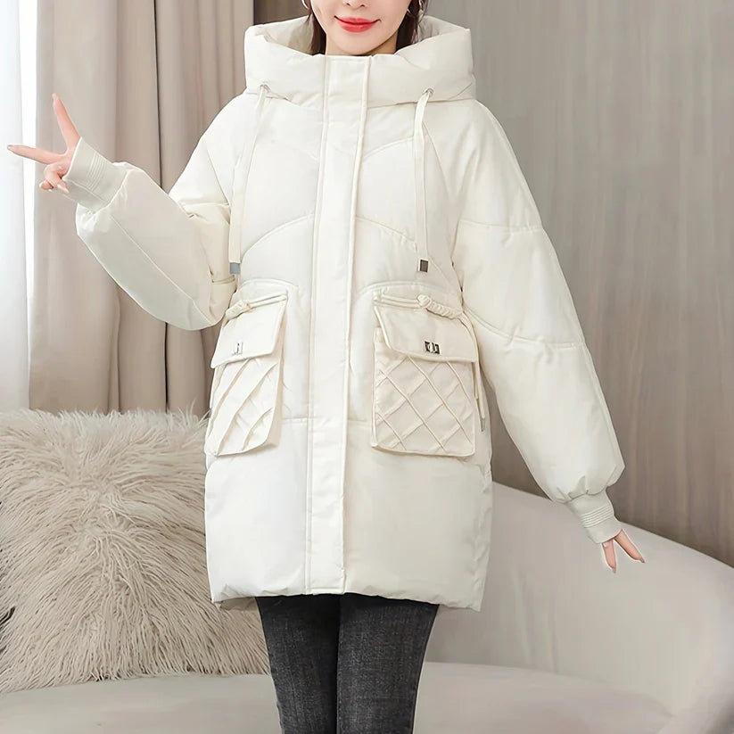 Drune | Stilvolle Winter Casual Lange Pufferjacke Für Frauen