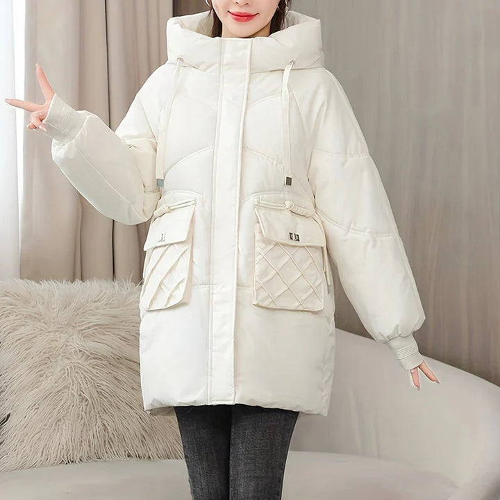 Drune | Stilvolle Winter Casual Lange Pufferjacke Für Frauen