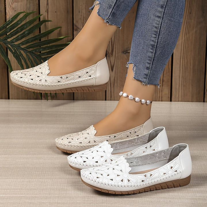 Blumige perforierte Loafer Drune Drune