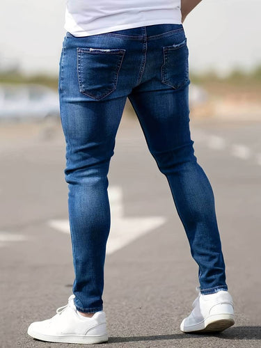 Drune | Skinny Fit Jeans mit Rissen - Stretch Denim Hose für Alltag & Streetwear Style