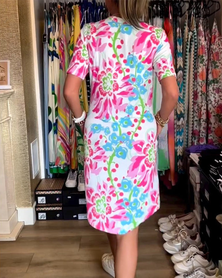 Drune | Frauen Blumenmuster Kleid