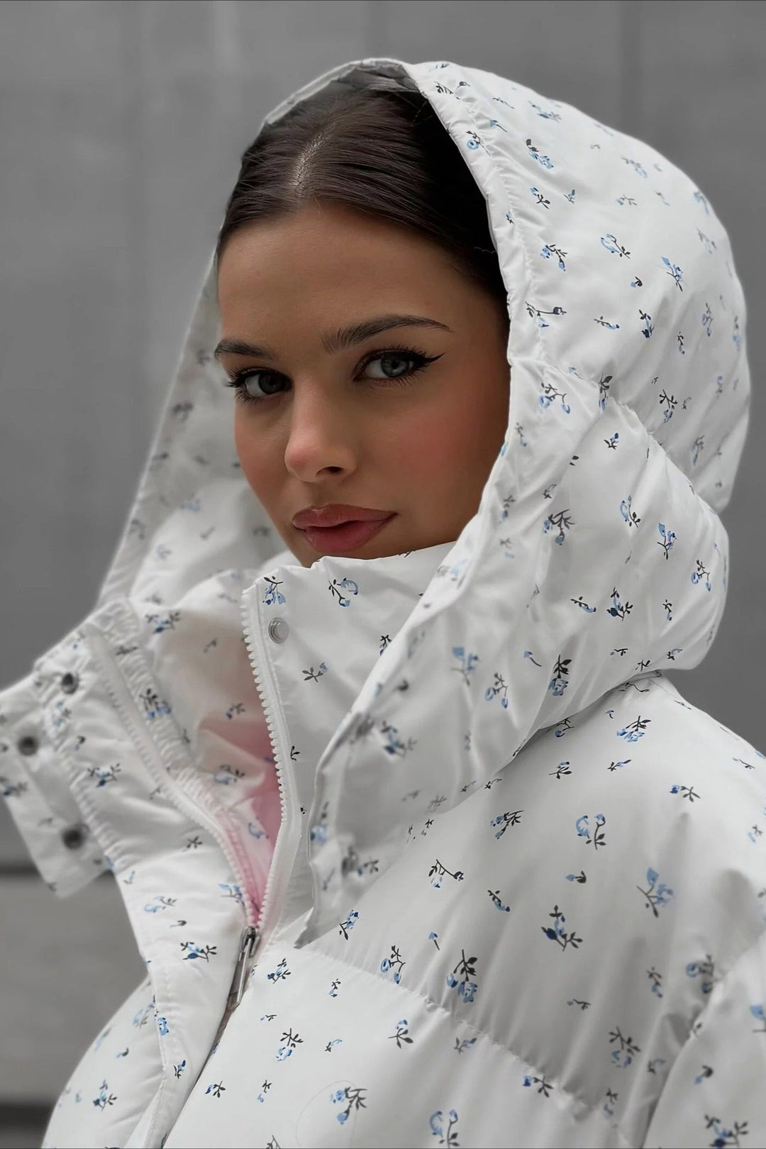 Drune | Bedruckte Puffy Pufferjacke