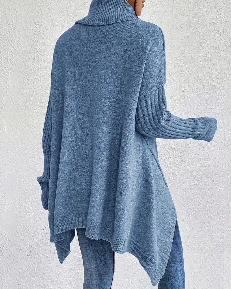 Drune | Pullover mit Hohem Kragen und Asymmetrischem Schnitt