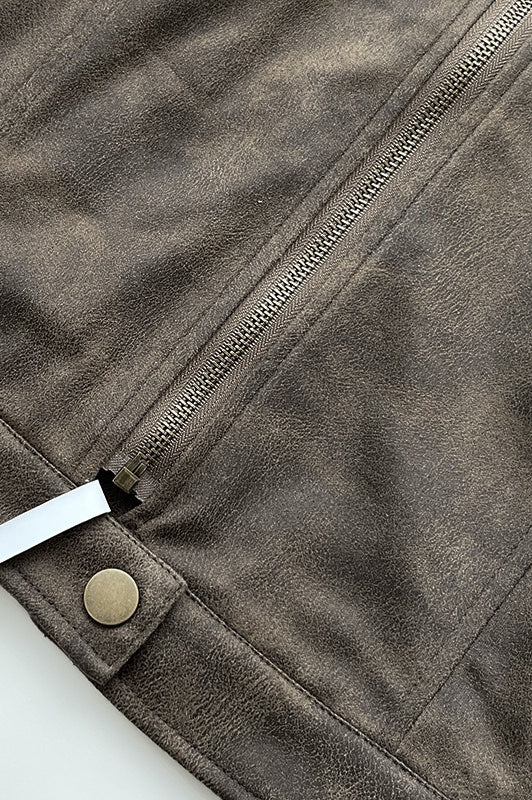 Drune | Braune Wildlederjacke