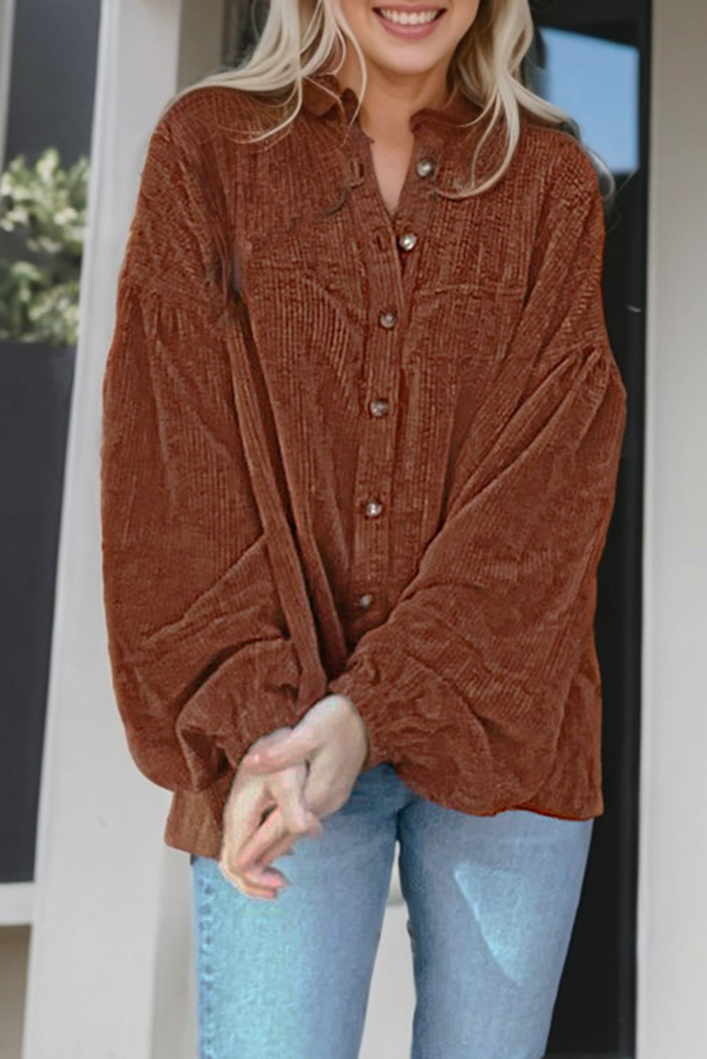 Drune | Lockere Hemd Aus Cord Polyester Stilvoll und Bequem